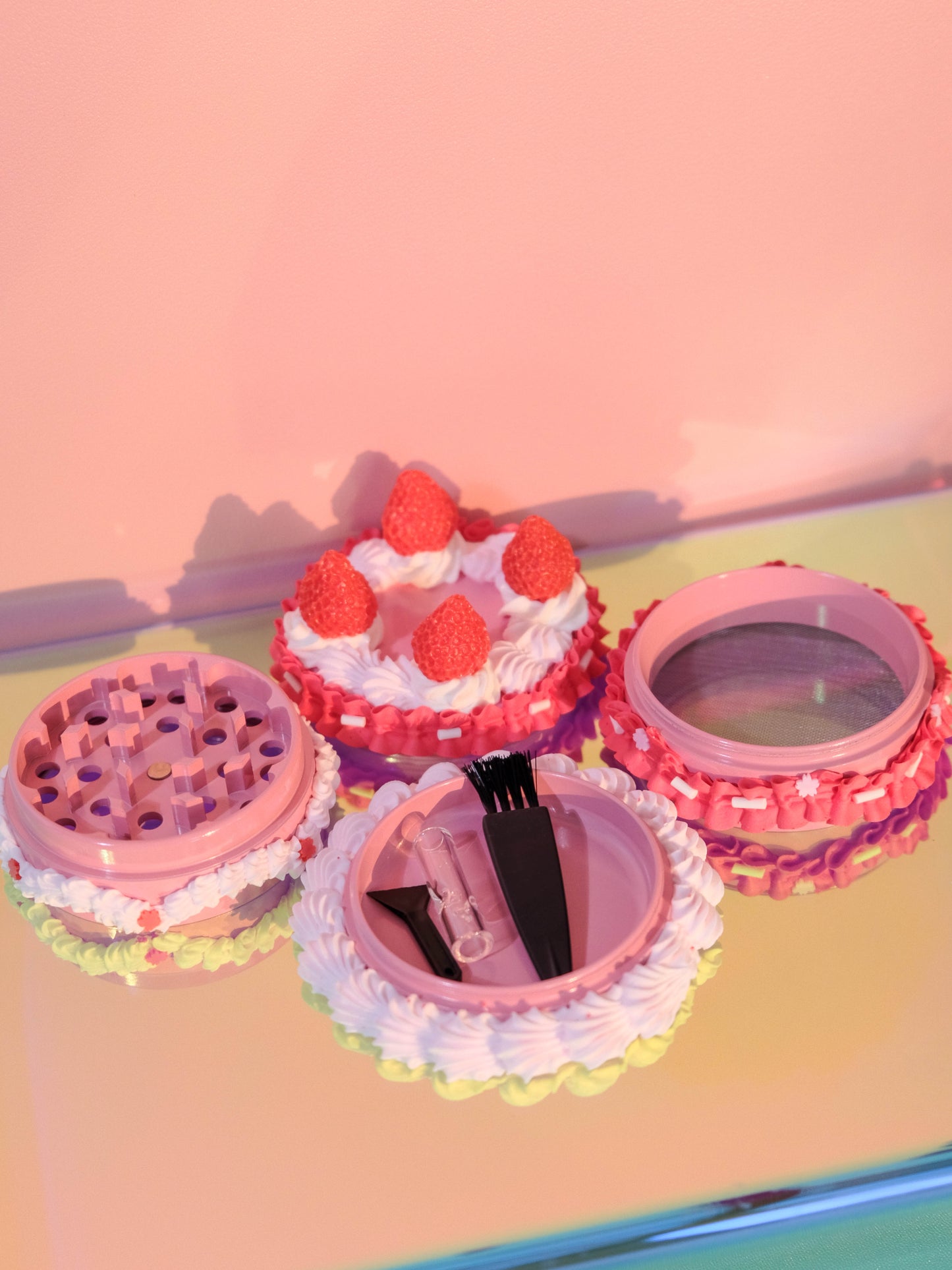 Strawberry Pudding Cake - Grinder