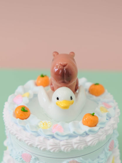 Capybara Hitchhike on Duckie - Grinder